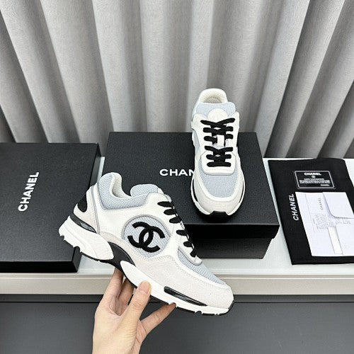 Chanel CC Mesh & Suede Chunky Sneakers