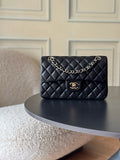 Chanel Classic 11.12 Flap Bag in Black Quilted Lambskin