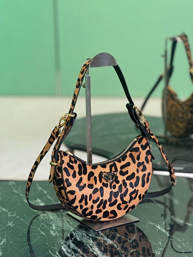 Prada Leopard-Print Moon Bag
