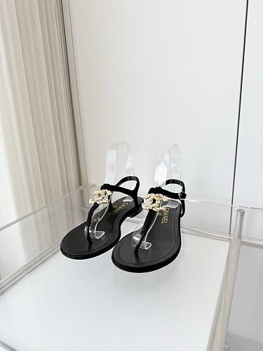 Chanel CC Thong Slingback Sandals