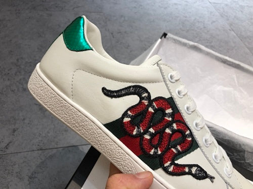 Gucci Ace Kingsnake Embroidered Web Sneakers