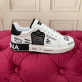 Dolce & Gabbana Portofino Graffiti Crown Low-Top Sneakers