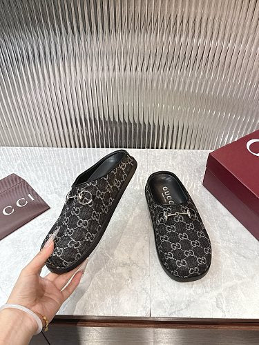 Gucci GG Monogram Horsebit Mule Clog