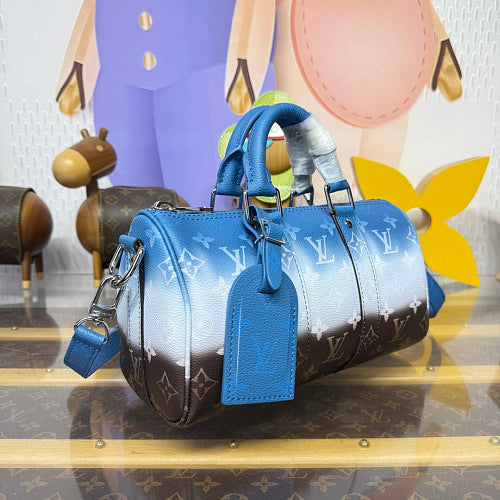 Louis Vuitton Keepall Bandoulière 25 Monogram Pigment Canvas – Blue Gradient