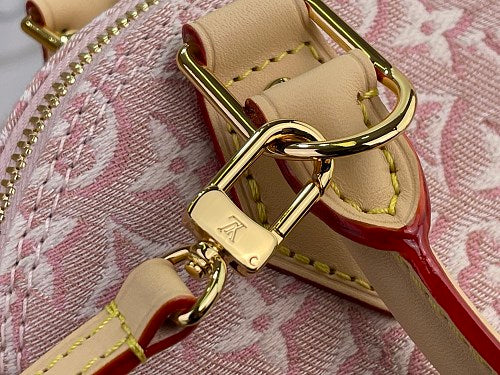 Louis Vuitton Alma BB Monogram Emblème Rose Ruban Jacquard