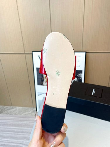 Saint Laurent YSL Cassandre Logo slide sandals