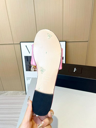 Saint Laurent YSL Cassandre Logo slide sandals