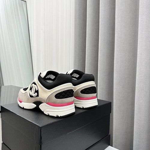 Chanel CC Mesh & Suede Chunky Runner Sneakers