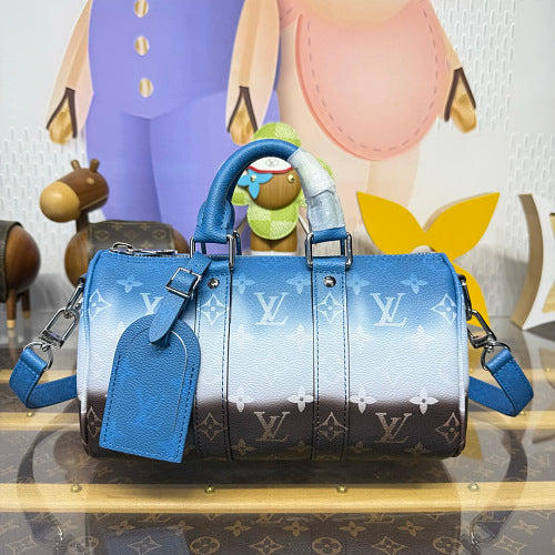 Louis Vuitton Keepall Bandoulière 25 Monogram Pigment Canvas – Blue Gradient