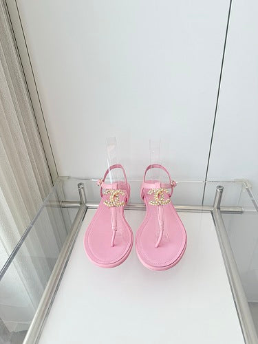 Chanel CC Thong Slingback Sandals