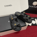 Chanel Quilted CC Dad Sandals