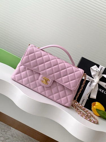 Chanel Light Pink Quilted Flap Bag