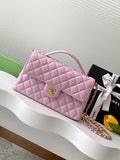 Chanel Light Pink Quilted Flap Bag