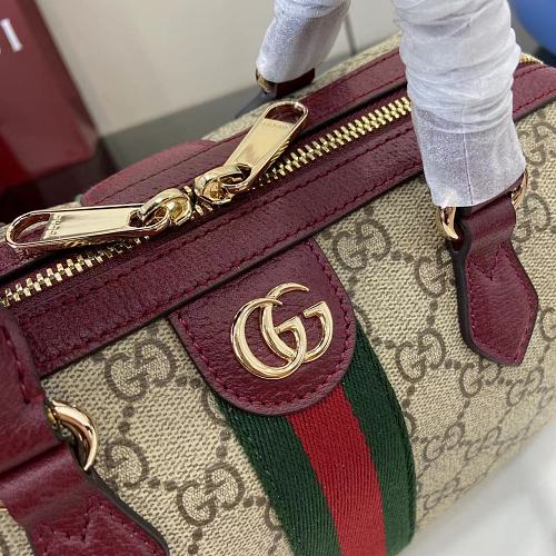 Gucci Ophidia GG Supreme Medium Boston / Top Handle Bag