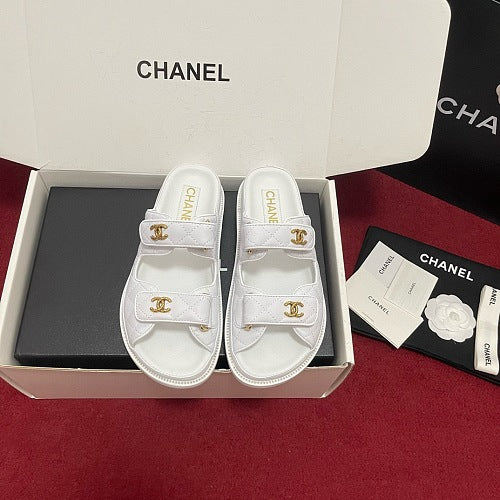 Chanel Quilted CC Dad Sandals