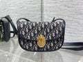 Dior 30 Montaigne Small Bag in Blue Dior Oblique Jacquard