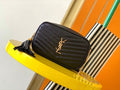 Saint Laurent (YSL) Black Lou Camera Bag (Gold)