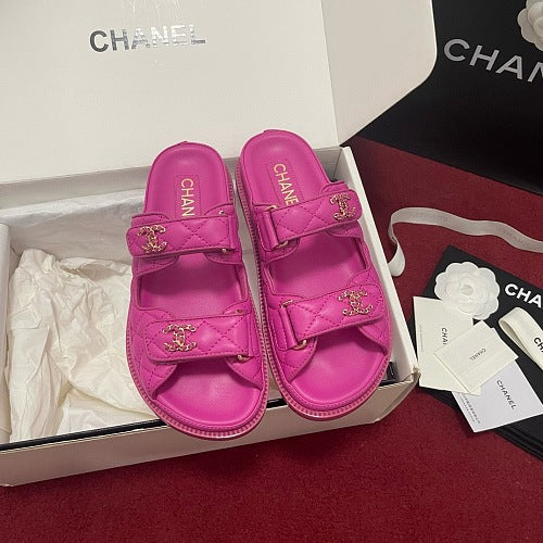 Chanel Quilted CC Dad Sandals