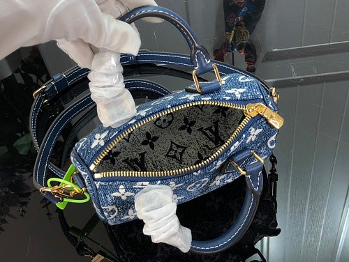 Louis Vuitton Nano Speedy Blue Monogram Denim