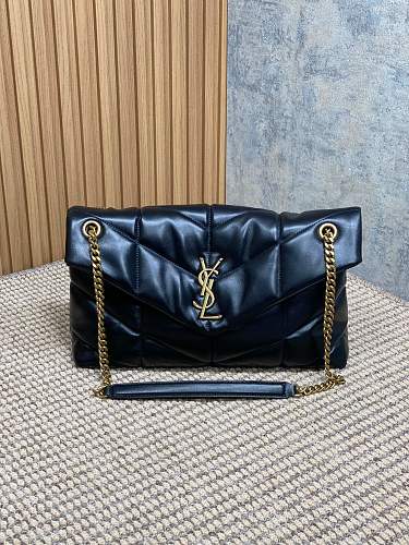 Saint Laurent (YSL) Black Puffer Shoulder Bag