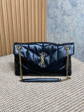 Saint Laurent (YSL) Black Puffer Shoulder Bag