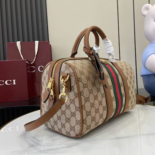 Gucci GG Canvas Web Boston Bag / Top Handle Bag