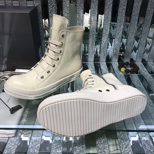 Rick Owens leather high-top sneakers