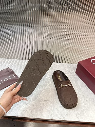 Gucci GG Monogram Horsebit Mule Clogs