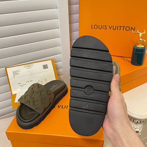 Louis Vuitton Monogram Puffy Platform Slide Sandals