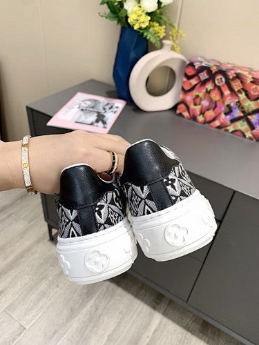Louis Vuitton Time Out–style Monogram Jacquard Sneakers