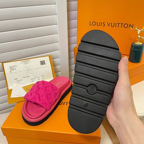 Louis Vuitton Monogram Puffy Platform Slide Sandals