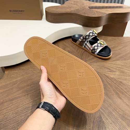 Burberry Vintage Check Double-Buckle Slide Sandals