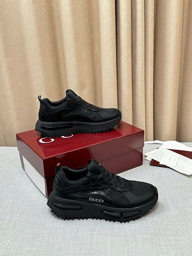 Gucci Black GG Monogram Chunky Technical Sneakers