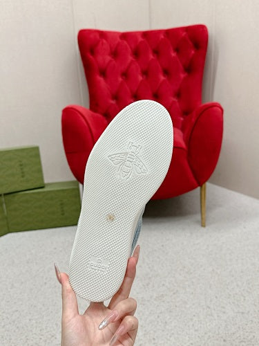Gucci Ace GG Denim Low-Top Sneakers