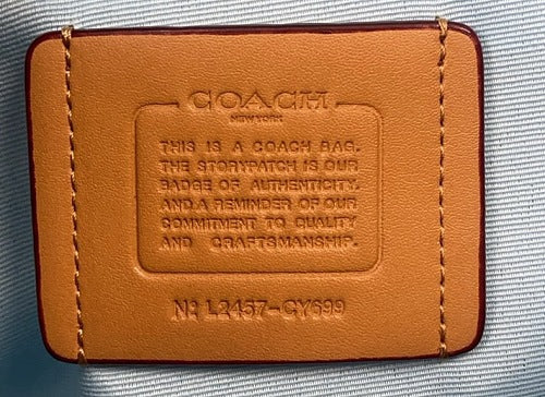 Coach Blue Denim Signature C Rowan Satchel