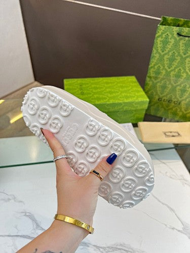 Gucci GG Perforated Platform Slide Sandals