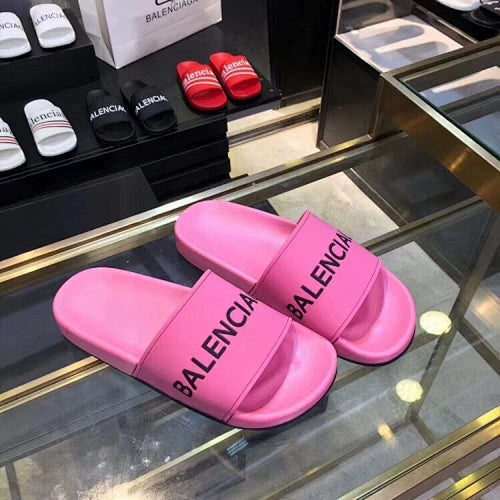Balenciaga Logo Pool Slide Sandals