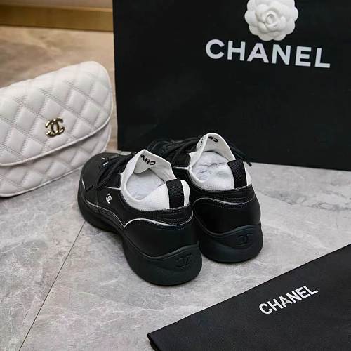 Chanel CC Logo Low-Top Runner Sneakers