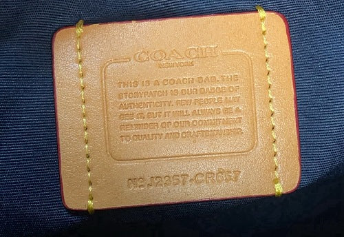 Coach Denim Cargo Tote Bag with Embroidered Logo