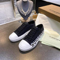 Burberry Logo-Print Cotton Canvas Low-Top Sneakers