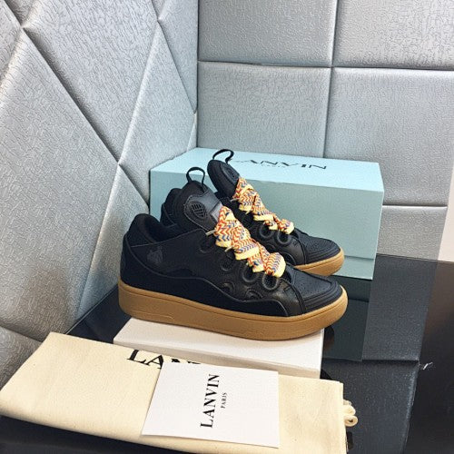 Lanvin Curb Sneakers in a Black & Gum colorway