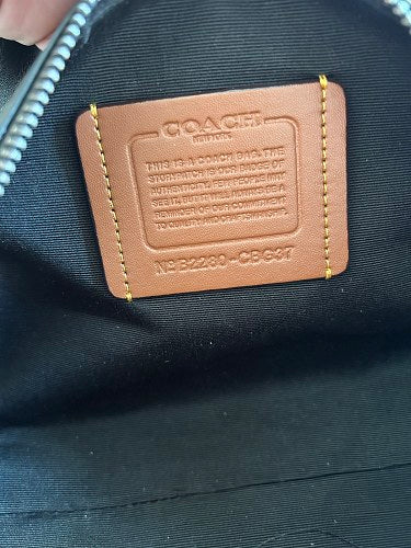 Coach Black Signature Patch Boston Bag