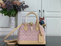 Louis Vuitton Alma BB Monogram Emblème Rose Ruban Jacquard