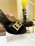 Dolce & Gabbana DG Logo heeled mule sandals