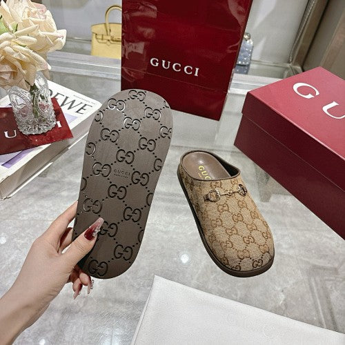 Gucci GG Canvas Horsebit Mule Loafers