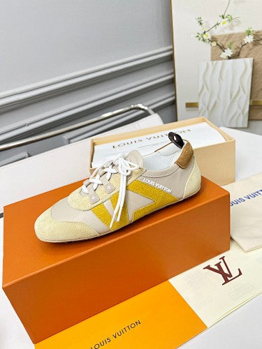 Louis Vuitton LV V-Sign Suede Low-Top Sneakers